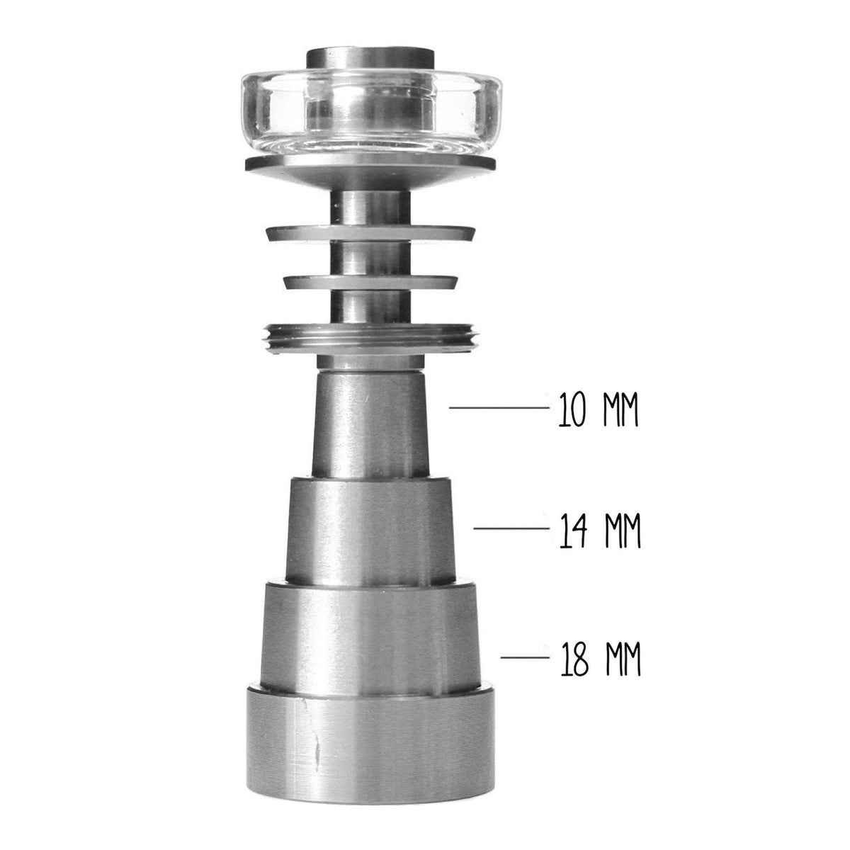 Fully Universal Titanium Nail w. Quartz Dish (6-in-1)