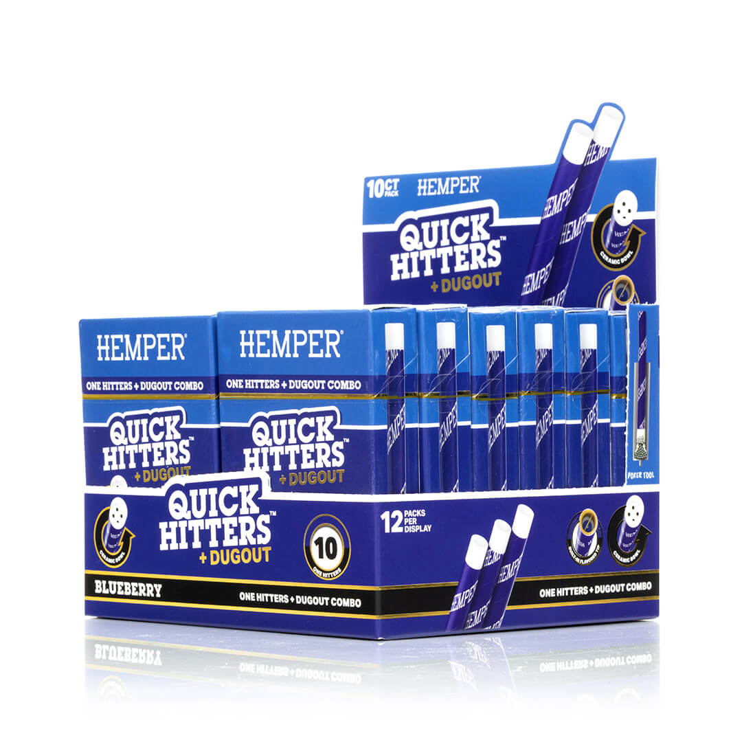 Hemper Quick Hitters Dugout 10-Packs | Blueberry - 12ct Display