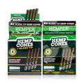 Pre-Rolled 4PK Mini Size Glass Tipped Hemp Cones | 12ct Display
