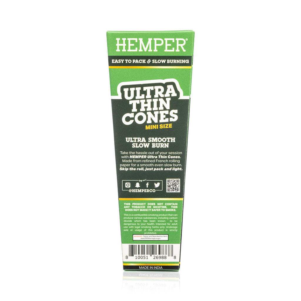 Ultra Thin Pre-Rolled Cones French Unbleached Paper - 10 Pack - Mini Size