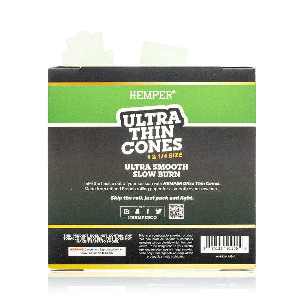 Ultra Thin Pre-Rolled Cones French Unbleached Paper - 6 Pack - 1 1/4 Size