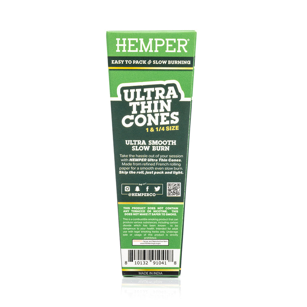 Ultra Thin Pre-Rolled Cones French White Paper - 6 Pack - 1 1/4 Size