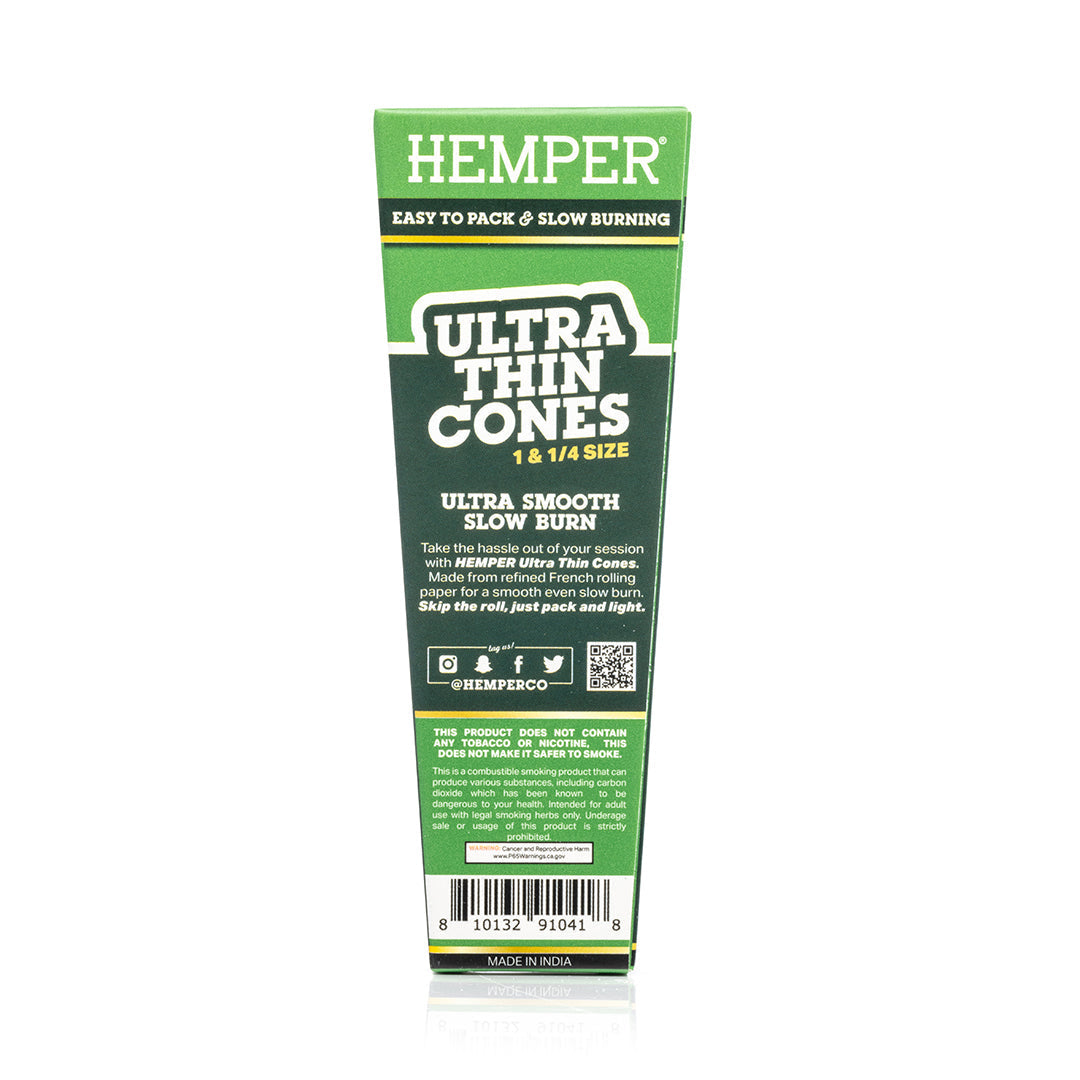 Ultra Thin Pre-Rolled Cones French White Paper - 6 Pack - 1 1/4 Size